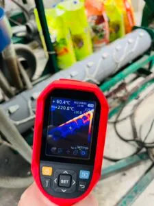 การวัดค่าความร้อนด้วยกล้องตรวจจับอินฟาเรดหลังหุ้มฉนวนกันความร้อน