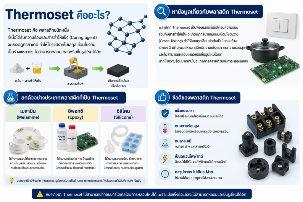 Thermoset คืออะไร ข้อมูลเกี่ยวกับพลาสติก Thermoset
